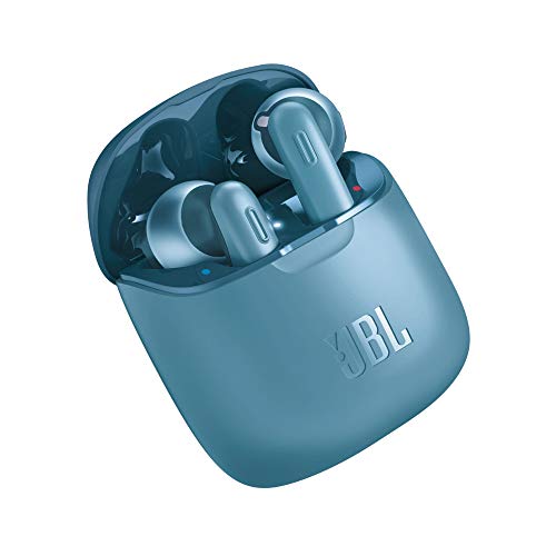 JBL TUNE 220TWS Cuffie Earbuds True Wireless Bluetooth – Auricolari senza fili con microfono per Musica, Chiamate e Sport – Fino a 3h di autonomia + 17h extra – Colore Blu