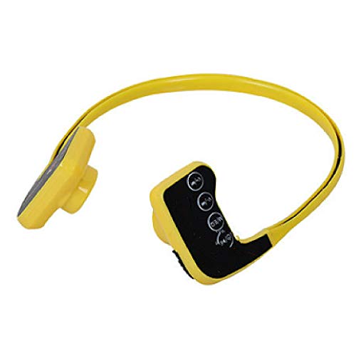 JFF Cuffie Subacquee, Cuffie Bluetooth per Sport Subacquei Cuffie Auricolari per Insegnamento del Nuoto,Giallo