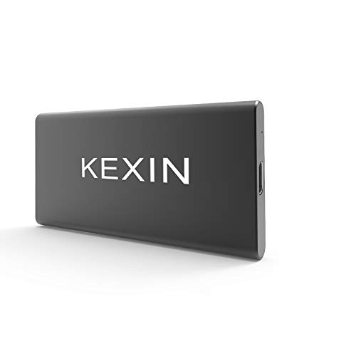 KEXIN Extreme SSD 120GB Portatile USB 3.1 Unità a Stato Solido Esterne USB C Disco Rigido Tipo C Memoria flash USB per PC, Mac, Latop, Desktop, Tablet, PS4 Xbox One, Smart TV, Console, Nero