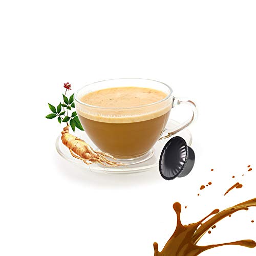 KICKKICK Caffe solubile al Ginseng Cialde Compatibili Lavazza A Modo Mio - 50 Capsule
