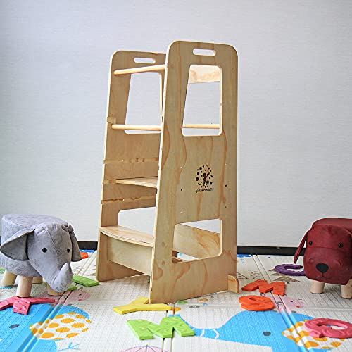 Kiddy dreams Torre di Apprendimento per Bambini Sgabello da cucina per bambini learning tower montessori con ripiani regolabili