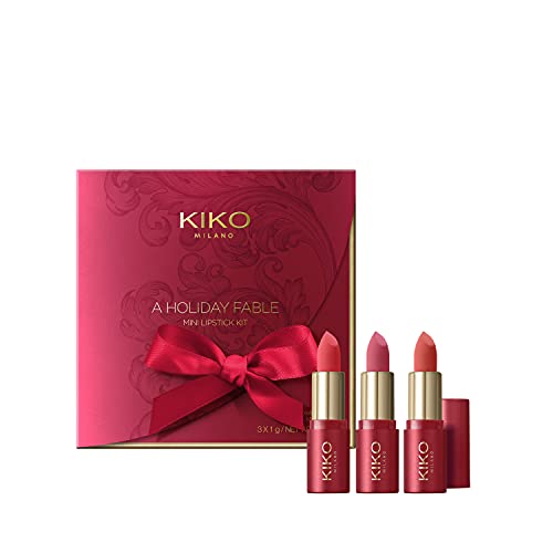 KIKO Milano A Holiday Fable Mini Lipstick Kit | Kit Labbra: 3 Mini Rossetti Matte