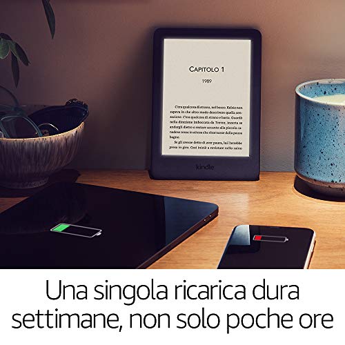 Kindle, ora con luce frontale integrata - Con pubblicità - Nero...