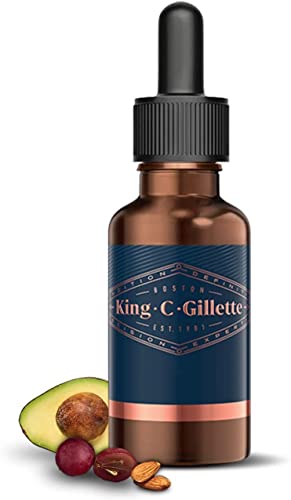 King C. Gillette Olio Barba per Rasatura Uomo, Confezione da 30 ml,...
