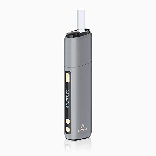 LAMBDA CC (Ultima Versione) Dispositivo di riscaldamento non bruciatura per tabacco Heets Heat Sticks Starter Kit con parte sostituibile della lama riscaldante (grigio)