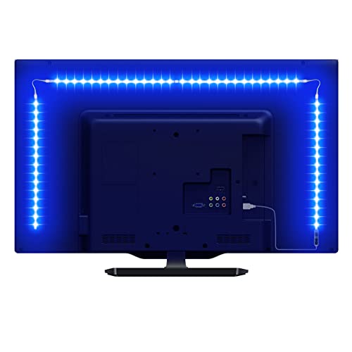 LE Striscia LED RGB 2m 5050 SMD, USB Alimentata e Telecomando Wireless RF, Striscia Luminosa Retroilluminazione TV con 16 Colori Dimmerabili per Monitor PC TV da 32-65 pollici (4 Strisce LED da 50 cm)