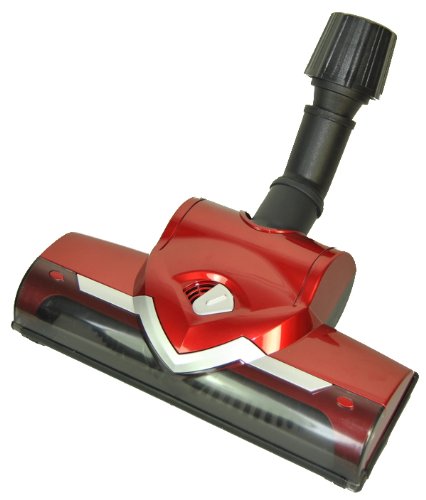 LeaBen - Bocchetta turbo universale con spazzola rotante per aspirapolvere AEG, Bosch, Siemens, Miele, collettore di aspirazione 30 - 37 mm, colore: Rosso