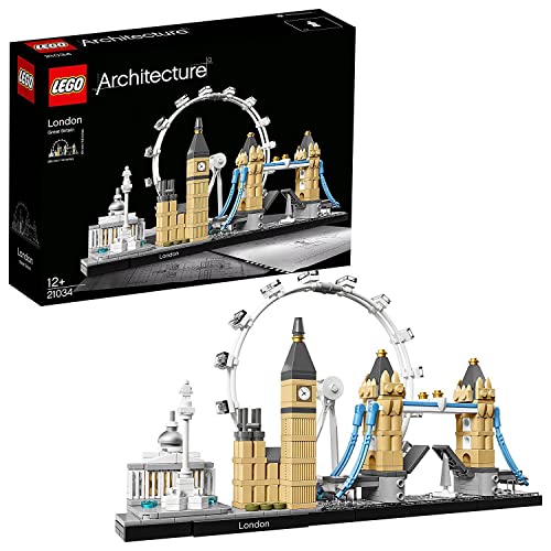 LEGO 21034 Architecture Londra, con London Eye, Big Ben e Tower Bridge, Modellismo Monumenti, Set da Collezione, Idea Regalo
