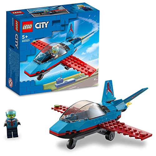 LEGO 60323 City Great Vehicles Aereo Acrobatico, Giocattolo con Minifigure del Pilota, Idea Regalo, Giochi per Bambini e Bambine dai 5 Anni in su