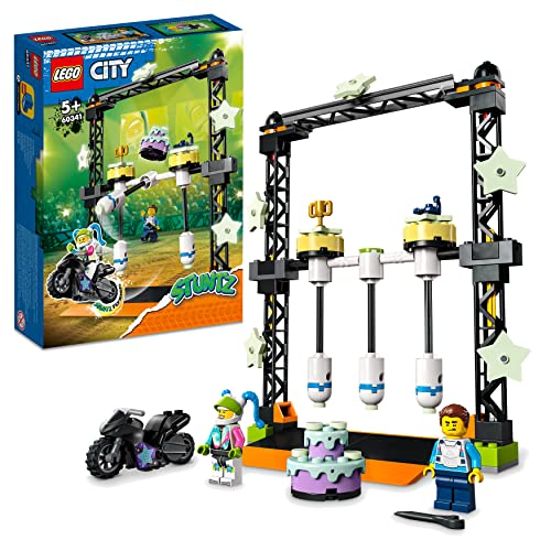 LEGO 60341 City Stuntz Sfida Acrobatica KO, Moto Giocattolo Carica e Vai con Minifigure, Giochi per Bambini e Bambine dai 5 Anni in su, Idea Regalo