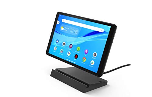Lenovo Smart Tab M8 with Google Assistant Tablet, Display 8” HD IPS con Smart Charging Station, Processore Mediatek Helio A22, 32 GB Espandibile fino a 128 GB, RAM 2 GB, WIFI, Android 9, Iron Grey