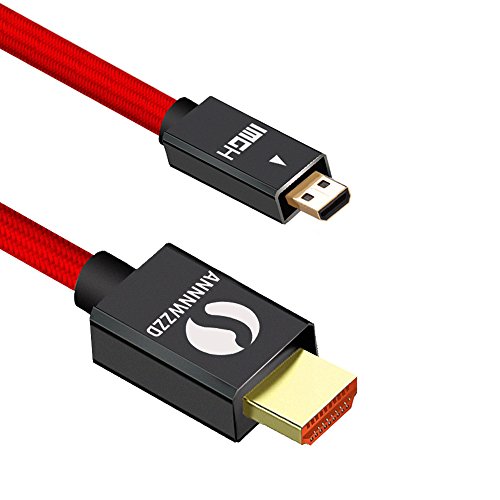LinkinPerk - Cavo ad alta velocità per televisori HD, con connettore da Micro HDMI a HDMI, con supporto per Ethernet, 3D, 4K e ritorno audio