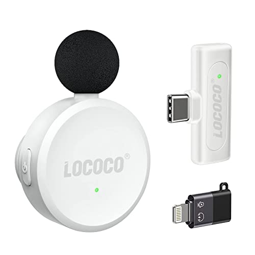 LOCOCO Wireless Microphone, Microfono Lavalier Senza Fili, Wireless...