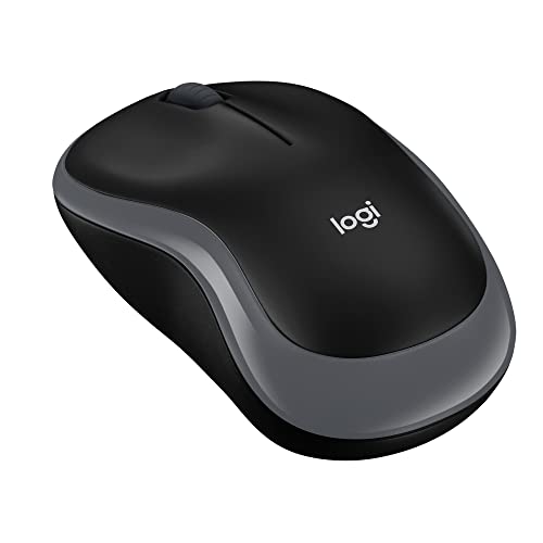 Logitech M185 Mouse Wireless, 2,4 GHz con Mini Ricevitore USB, Durata Batteria di 12 Mesi, Tracciamento Ottico 1000 DPI, Ambidestro, Compatibile con PC, Mac, Laptop - Grigio