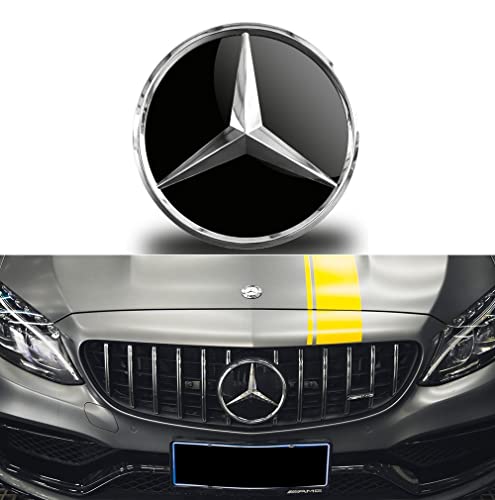 Logo Mercedes Benz 2011-2021 stemma per griglia del radiatore Stile specchio 4D, 2019-2021 W166 W205 W177 A C CLA GLA GLB-Classe（W205 Nuovo）