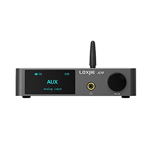 LOXJIE A30 MA12070 Desktop Stereo Audio DAC e HiFi Amplificatore per cuffie Supporto APTX NJW1194 Bluetooth 5.0 con telecomando