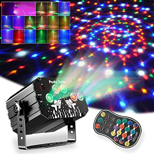 Luci da discoteca per feste, luci a LED RGB attivate dal suono per ...