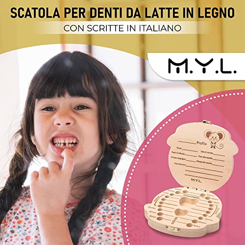 M.Y.L. Scatola Porta Dentini da Latte in Legno x bambino e bambina ...