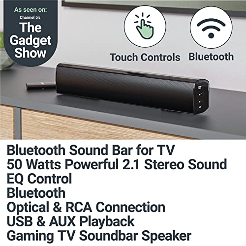 Majority Bowfell Compatto 2.1 Soundbar con ottica AUX + RCA USB Rip...