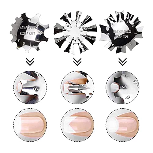 Manicure Edge Trimmer French Manicure Kit,Smile Line Nail Strumento...