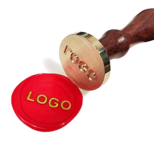 Manzelun Timbro personalizzato per sigillo di cera, privato personalizza il modello di logo retrò antico timbro immagine di diverse dimensioni opzioni di tenuta in lacca testa in metallo (40 mm)