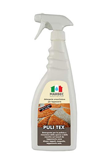 Marbec - Puli Tex 750ML | Pulitore detergente per tappezzerie, divani e Moquette
