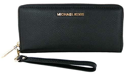 Michael Kors Jet Set Travel Continental Leather Wristlet - Black...