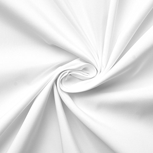Microfibra - stoffa bandiere - tessuto microfibra in 100% poliestere - stoffa tessuto al metro (bianco)