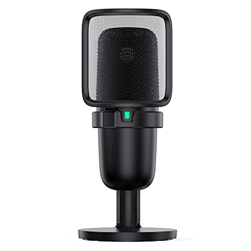 Microfono per PC, ArctisX USB microfono a condensatore per computer, laptop e Mac, silenziamento tattile, microfono di registrazione per podcast di gioco in streaming (Nero Pro)
