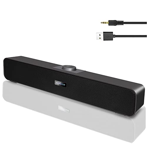 Mini Casse Soundbar, Altoparlanti per Computer USB Stereo Portatile Cassa PC Alimentazione USB Jack da 3.5mm per Computer Notebook TV Laptop MP3