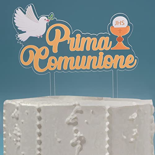 MKISHINE Topper per Torta Prima Comunione,Decorazioni Addobbi Torte...