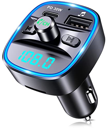Mohard Trasmettitore FM Bluetooth per Auto, Type-C PD 20W Radio Adattatore Bluetooth Auto a Ricarica Rapida con Chiamata a Mani Libere, Lettore Musicale MP3 di Supporto Scheda TF e Disco USB