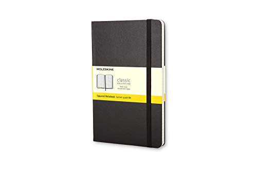 Moleskine Classic Notebook, Taccuino a Quadretti, Copertina Rigida e Chiusura ad Elastico, Formato Pocket 9 x 14 cm, Colore Nero, 192 Pagine