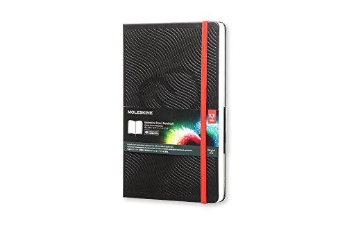 Moleskine Smart Notebook, Taccuino Digitale con Pagine Bianche Connesso all App Creative Cloud Connected, Copertina Rigida, Formato Large 13 x 21 cm, Colore Nero, 600 Pagine