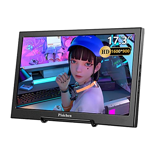Monitor portatile PC, Pisichen 17.3 pollici HD 1600x900 monitor por...