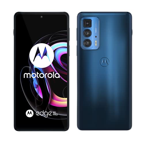 Motorola Edge 20 Pro Smartphone, 108 MP, 5G, Display 6.7  144Hz HDR10+ OLED FullHD+, Qualcomm Snapdragon 870, 50x Super Zoom, 4500 mAh, 12 256GB, Dual SIM, Android 11, Blu (Midnight Blue)