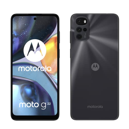 Motorola moto g22 (Quad Camera 50 MP, Display 90Hz 6.5 , batteria 5000 mAH, 4 64GB espandibile, Dual SIM, Android 12), Cosmic Black