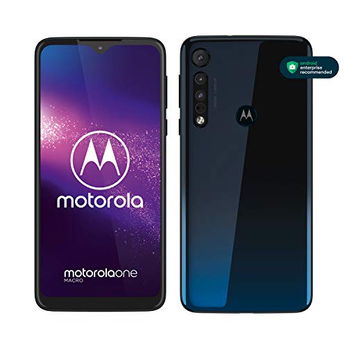 Motorola One Macro (6,2  HD+ display, Macro vision camera, 64GB  4GB, Android 9.0, dual SIM smartphone), Space Blue