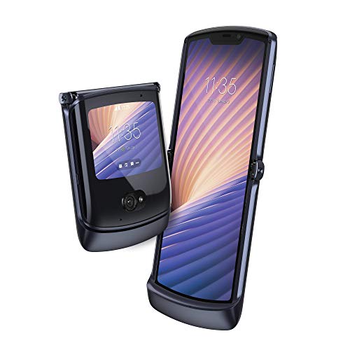Motorola RAZR 5G Smartphone Display OLED flessibile 6.2 , Fotocamera 48 MP, octa-core Qualcomm Snapdragon 765, 2800 mAH, Dual SIM, 8 256GB, Android 10), Grigio (Polished Graphite)