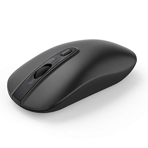 Mouse Wireless, Cimetech Mouse Silenzioso Portatile Ottico Senza Fili 2.4G con Ricevitore Nano, Compatibile con Windows 10 8 7 XP Vista, per Business e Casa (Batteria, Nero)