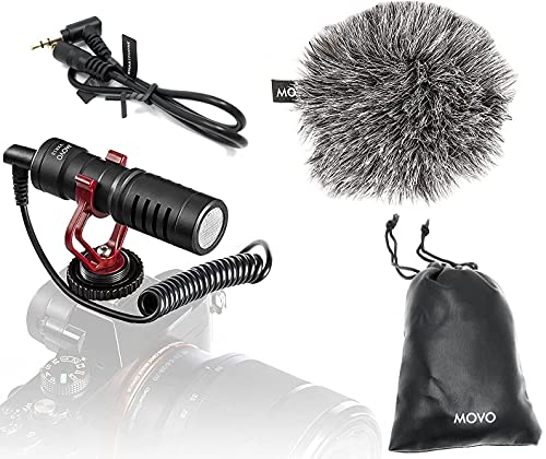 Movo VXR10 Microfono Video Universale con Attacco Shock, Parabrezza...