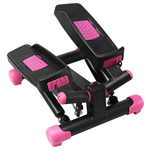 SportVida Mini Twister Stepper per casa aerobica – Computer di allenamento LCD – Resistenza regolabile – Swingstepper Fitness Fitness Allenamento Indoor Training – Vertical Climber (Nero)