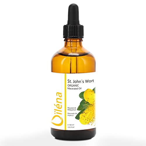 Puro olio macerato di iperico · Olio di iperico · Olio naturale per la cura di corpo, viso e capelli · Olio di iperico naturale al 100% per massaggi · 100 ml