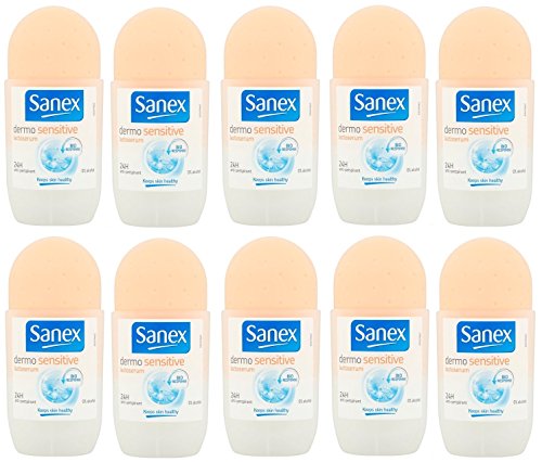 10 x Sanex Dermo Sensitive deodorante roll on 50 ml
