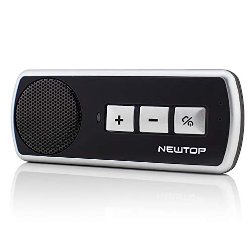 N NEWTOP Kit Vivavoce Senza Fili VV01 Bluetooth Altoparlante Multifunzione Speaker Phone Wireless da Auto Camion Navigazione GPS Supporto Aletta Parasole Musica Chiamate per Smartphone Tablet
