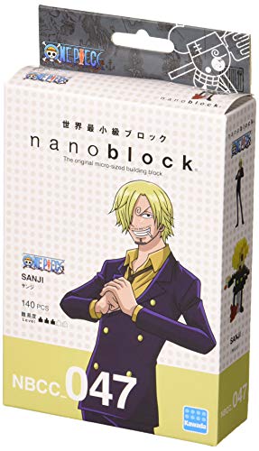Nanoblock One Piece Sanji Gioco di Costruzione, Colore Giallo,Rosa Carne, Nero, Rosso, Grigio, NB-CC047