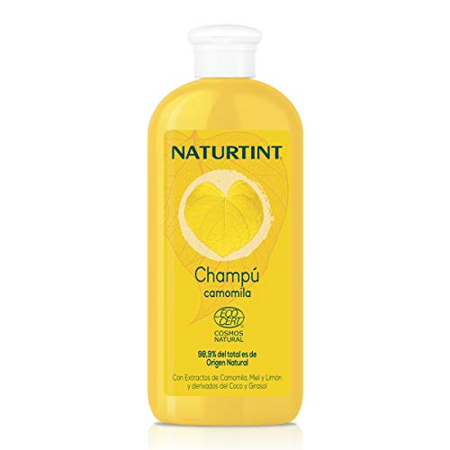 Naturtint Shampoo Naturale Camomilla. Intensi Riflessi Dorati, Ecocert, 98,9% di Ingredienti Naturali, Miele di Camomilla e Limone, 330 Millilitri