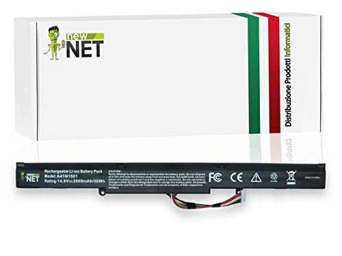New Net - Batteria A41N1501 Compatibile con Notebook ASUS N552VW-FI...