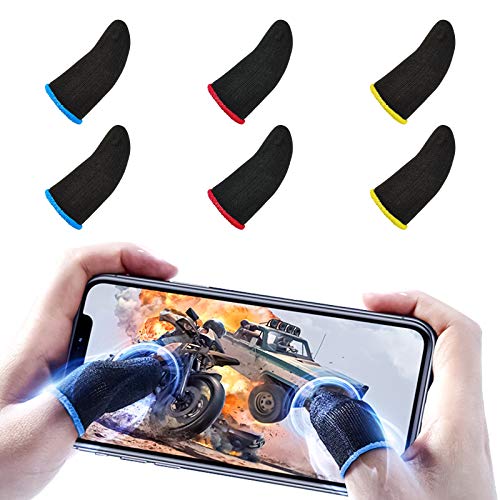 Newseego PUBG Mobile Game Finger Sleeve[6 Pack]Touch Screen Thumb S...