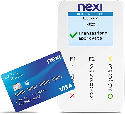 Nexi Mobile Pos - Pos Portatile Contactless, Lettore Elettronico Portatile per Pagamenti con Bancomat, Carta di Credito, Prepagata, Apple Pay e Google Pay - Firma Digitale con App Nexi Mobile